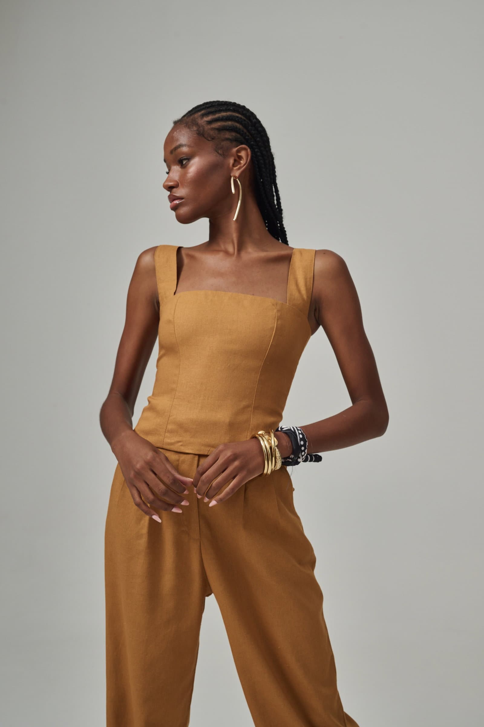 Blusa De Linho Decote Quadrado E Alças Largas Marquesa 2